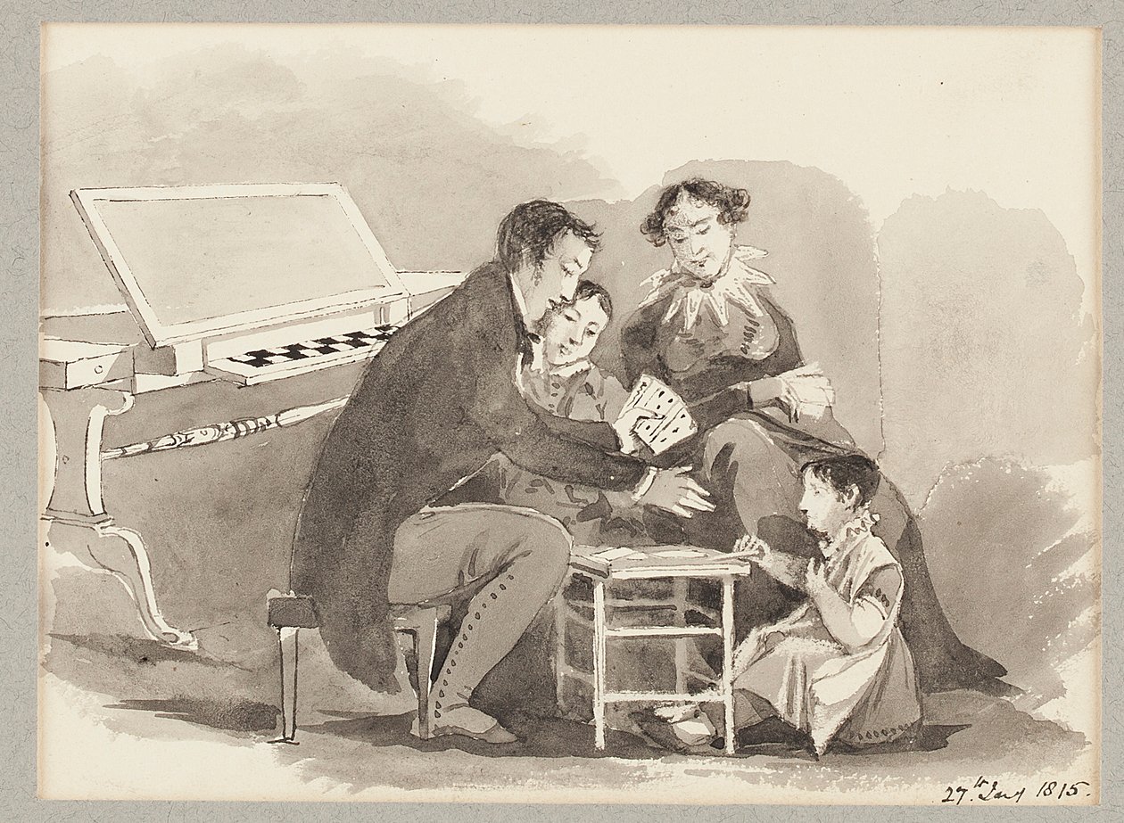 一场纸牌游戏，1815年（纸上写着） 作者 约翰·哈登