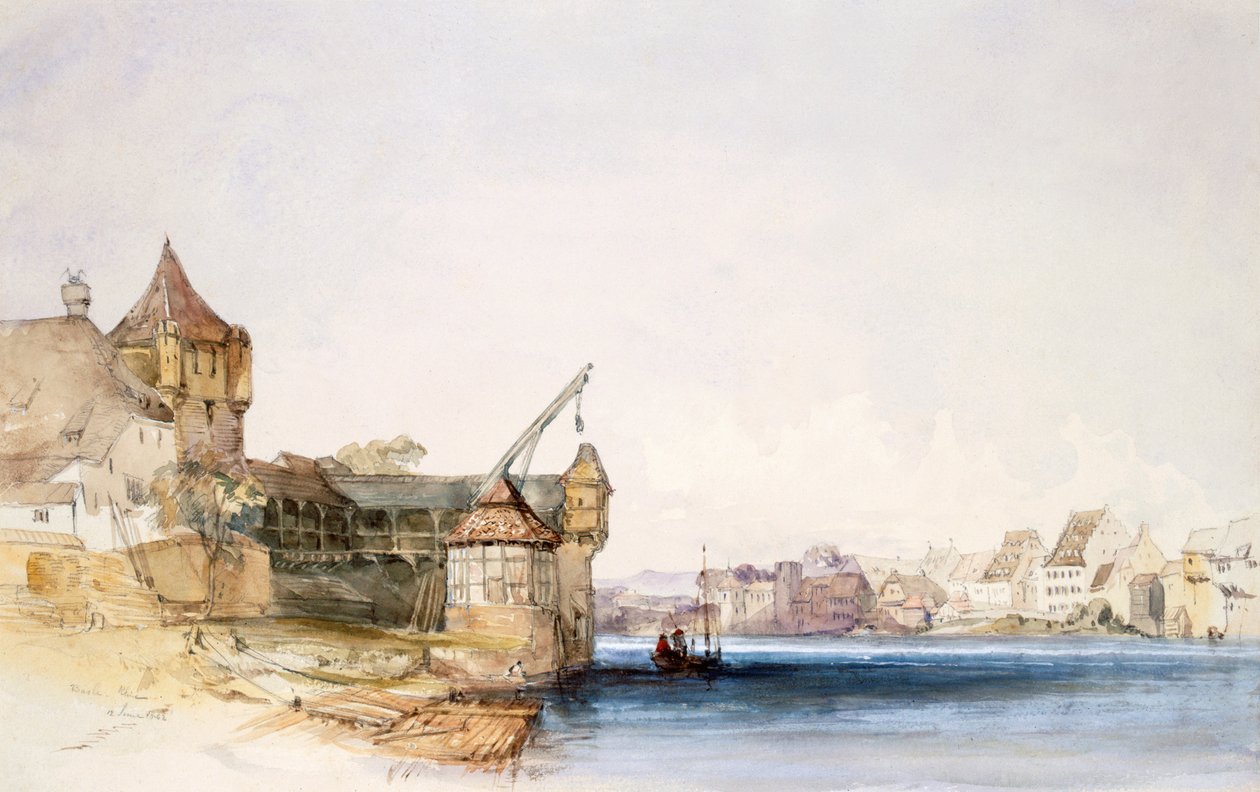 巴塞尔的风景，1842年。 作者 约翰·哈珀