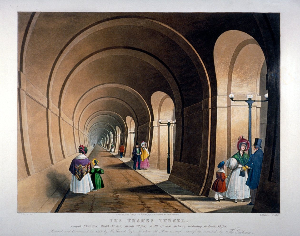泰晤士河隧道，伦敦，1835年 作者 约翰·哈里斯