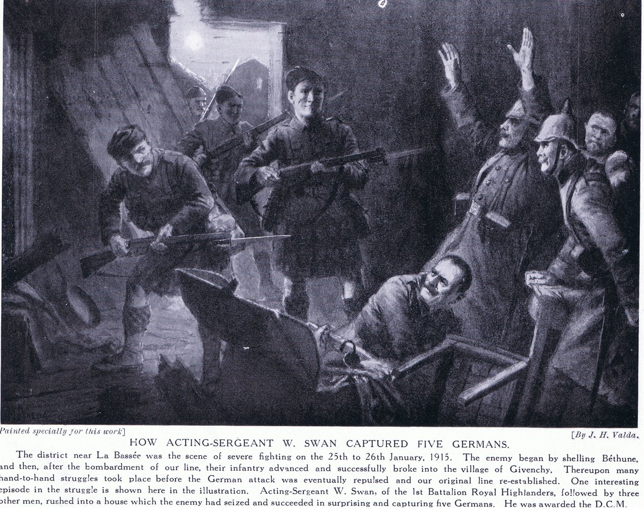 1915年1月，扮演警长W Swan如何在纪梵希夺取了五名德国人 作者 约翰哈里斯瓦尔达