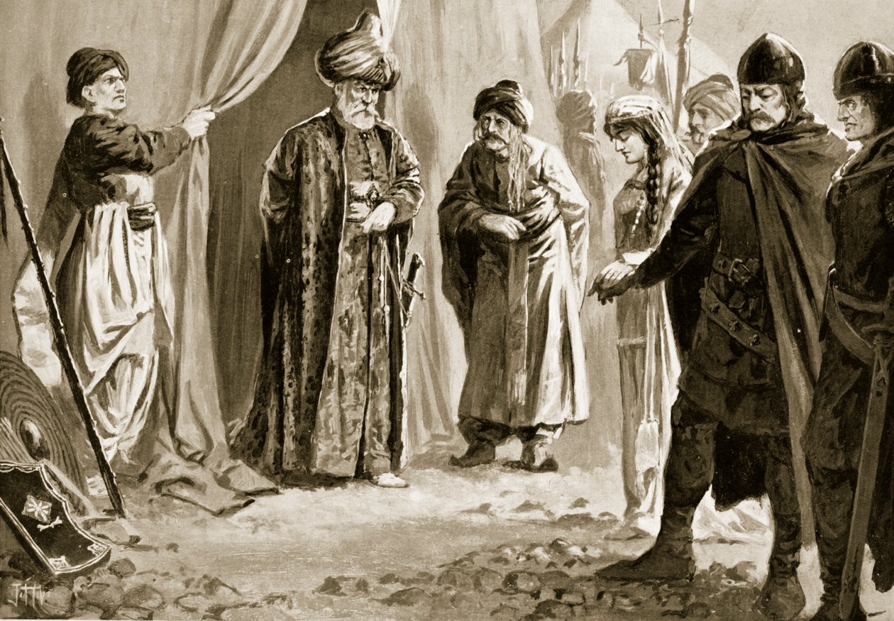 Ivan Shishman III将他的妹妹送到了1366年的苏丹穆拉德一世 作者 约翰哈里斯瓦尔达