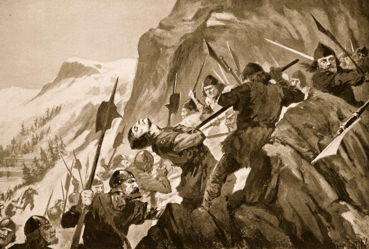 莫尔加滕战役，1315年 作者 约翰哈里斯瓦尔达
