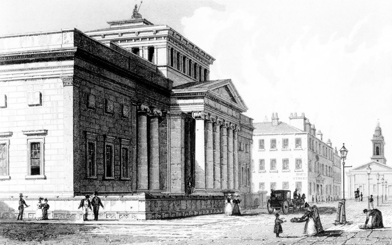 皇家学院，曼彻斯特，由Richard Winkles雕刻，1836年 作者 约翰·哈伍德