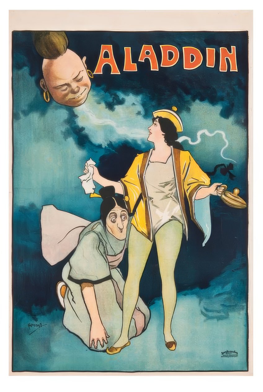 阿拉丁- J.哈索尔-海报，1893-1899年 作者 约翰·哈索尔