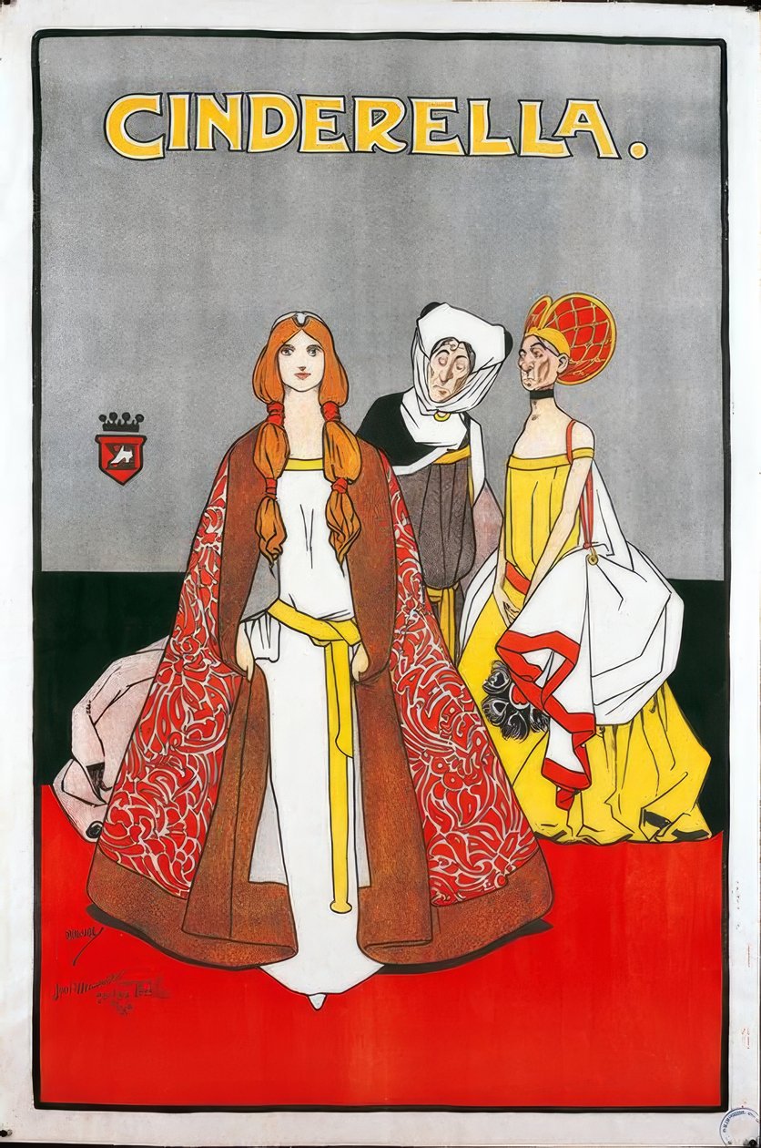 《灰姑娘》 - J. Hassall -海报，1900年 作者 约翰·哈索尔