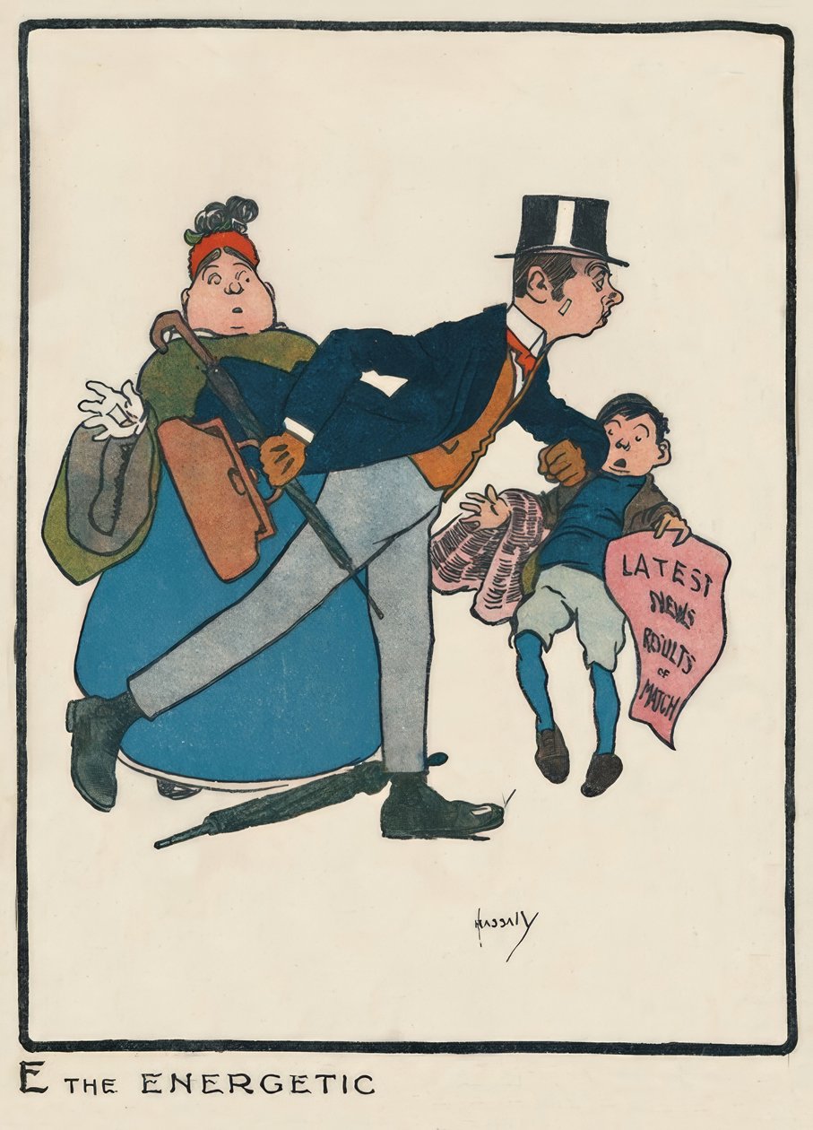 E精力充沛- J。哈索尔-素描，1903年 作者 约翰·哈索尔