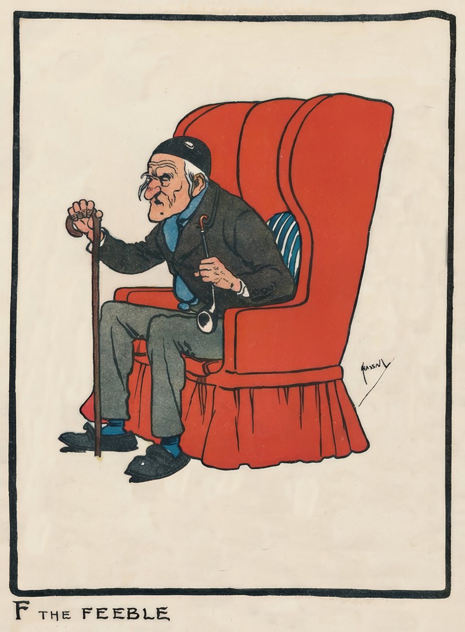 F弱小者- J。哈索尔-素描，1903年 作者 约翰·哈索尔