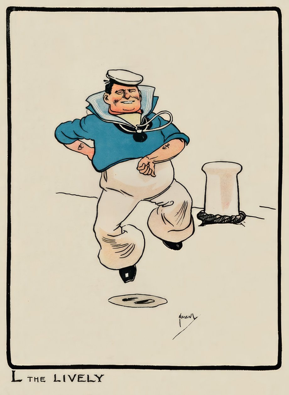 L活泼的人-哈索尔（J.Hassall）-绘画，1903年 作者 约翰·哈索尔