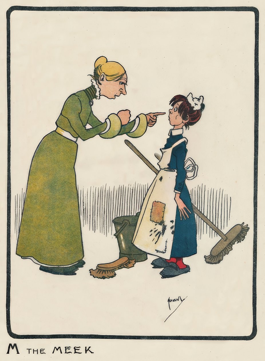 M the Meek - J.Hassall -绘画，1903年 作者 约翰·哈索尔