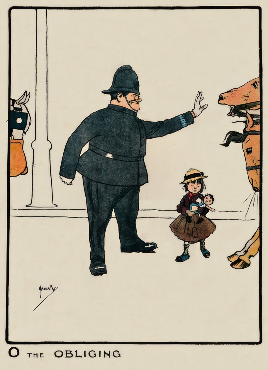 O the Obliging - J.Hassall -绘画，1903年 作者 约翰·哈索尔