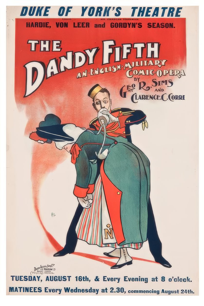 《丹迪第五》 - J. Hassall - Plakat，1898年 作者 约翰·哈索尔