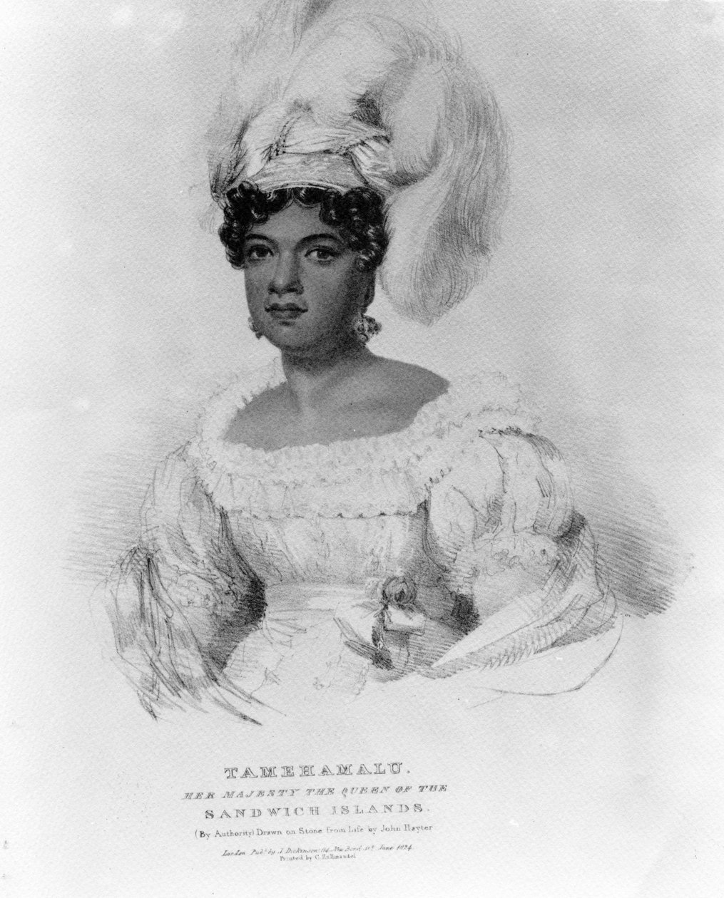 Tamehamalu，女士陛下，三明治群岛女王，1824年 作者 约翰·海特