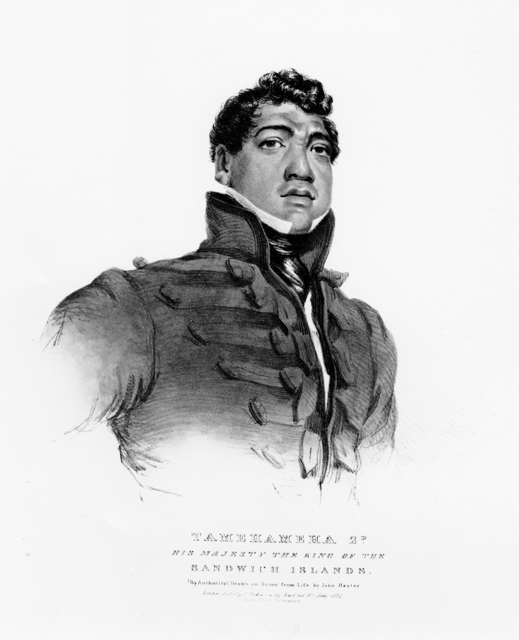 Tamehameha II，1824年桑威奇群岛国王陛下 作者 约翰·海特