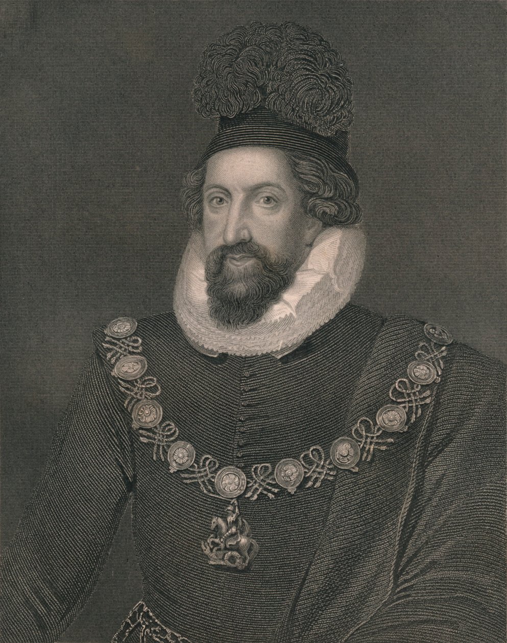 托马斯·霍华德（Thomas Howard），萨福克伯爵，1600年左右，十九世纪中叶。 作者 约翰·亨利·罗宾逊
