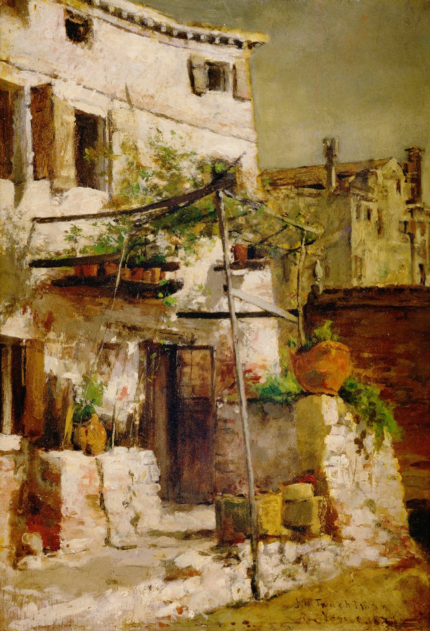 威尼斯风光，1877年 作者 约翰·亨利·特瓦特曼