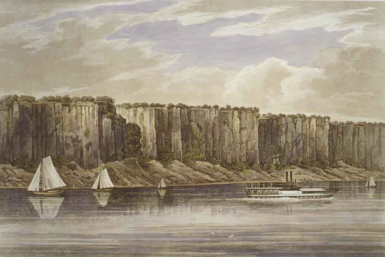 Palisades No. 19, Hudson River Portfolio, 1823-24. 作者 约翰·希尔