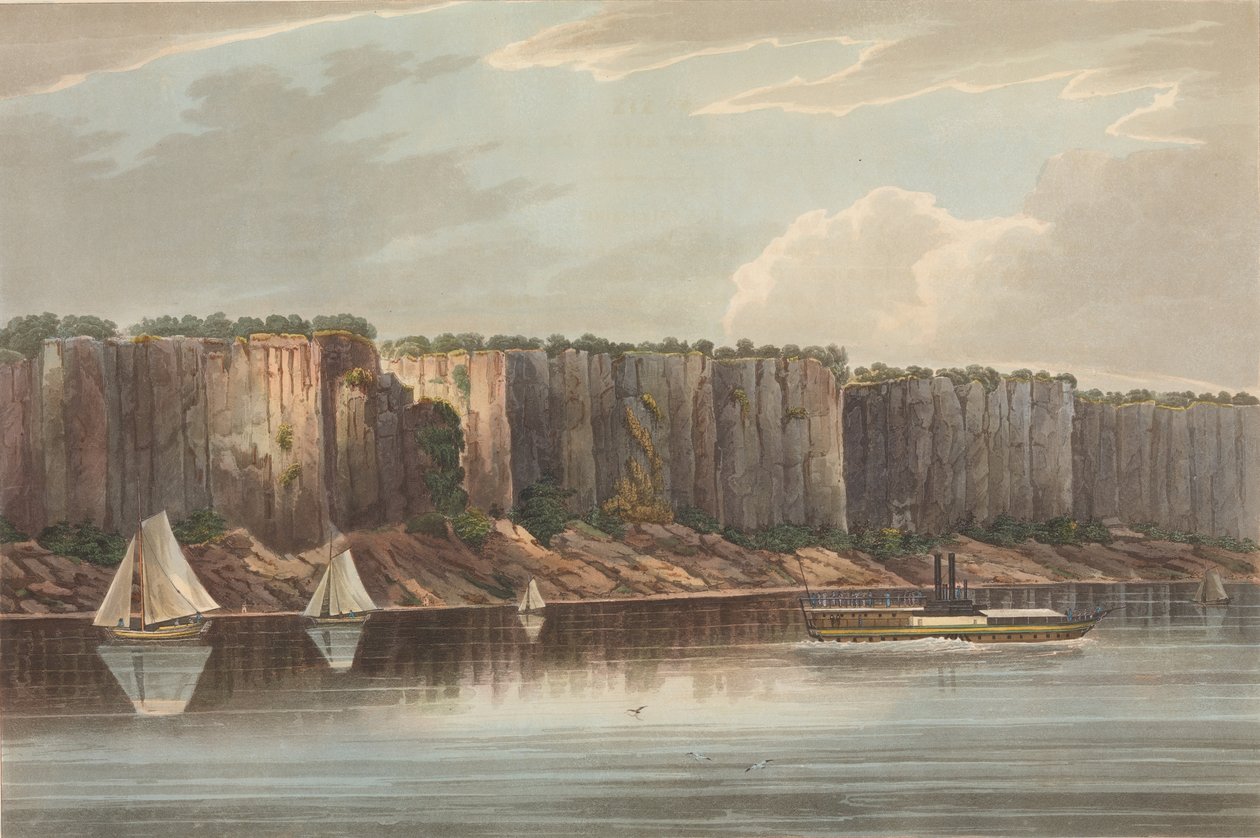The Palisades No. 19 of The Hudson River Portfolio, 1823-24。 作者 约翰·希尔
