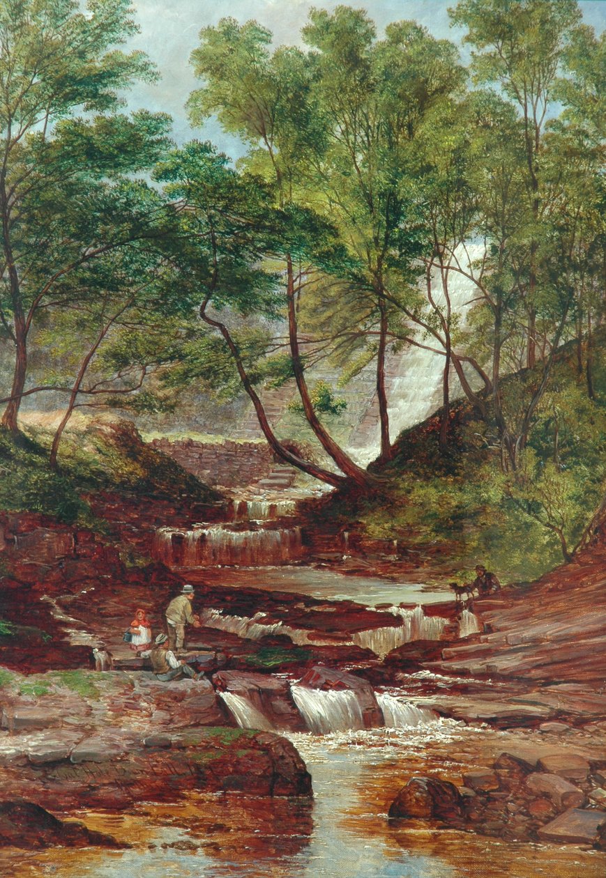 猫洞大坝落在托德莫登，1870年 作者 约翰·霍兰德