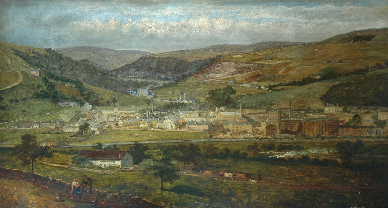 1869年，费尔菲尔德宫殿的Hebden桥 作者 约翰·霍兰德