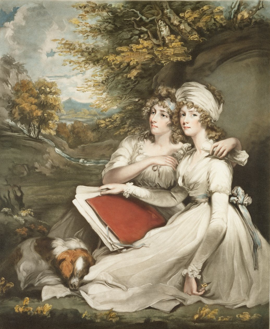 托马斯·弗兰克兰爵士的女儿，巴特，镌刻和酒吧。作者：William Ward（1766-1826），1797（mezzotint engraving） 作者 约翰·霍普纳