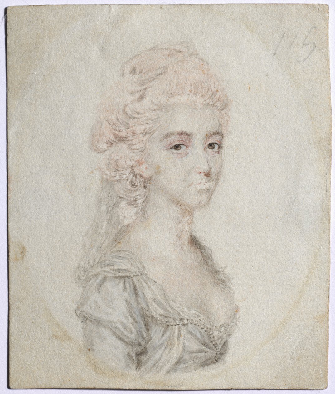 女人的画像，c。 1776年。 作者 约翰·斯马特