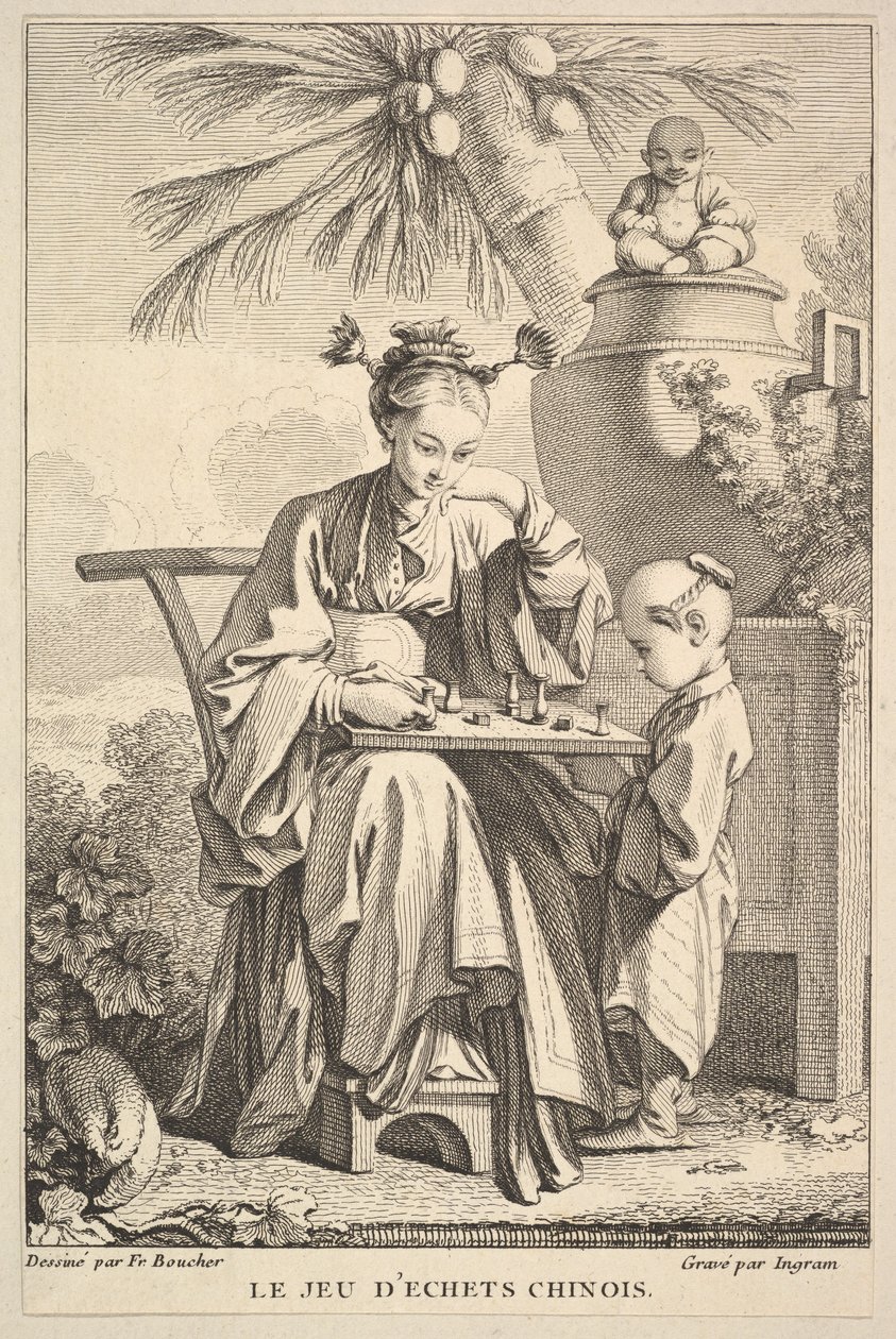 中国国际象棋的游戏，1741-63。 作者 约翰英格拉姆