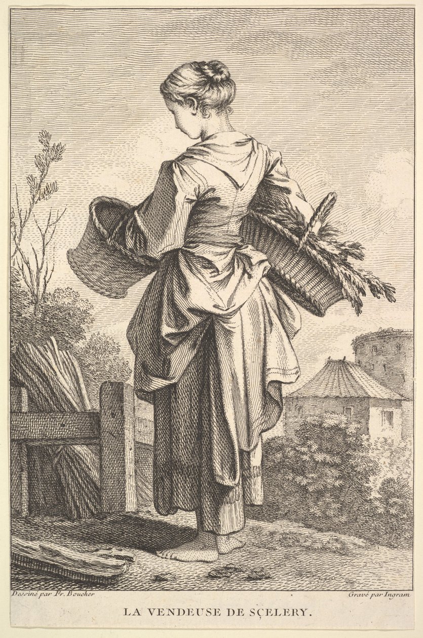 卖芹菜的人》，1741-63。 作者 约翰英格拉姆