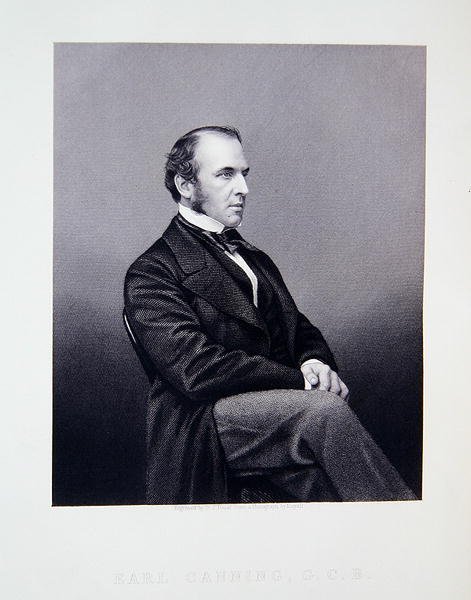 坎宁伯爵，摘自《名人画室画像馆》。 作者 John Jabez Edwin Paisley（后）Mayall