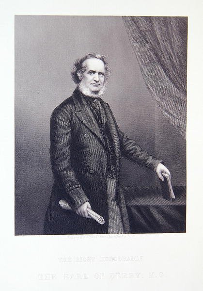 尊敬的德比伯爵，摘自《名人画室画像馆》。 作者 John Jabez Edwin Paisley（后）Mayall
