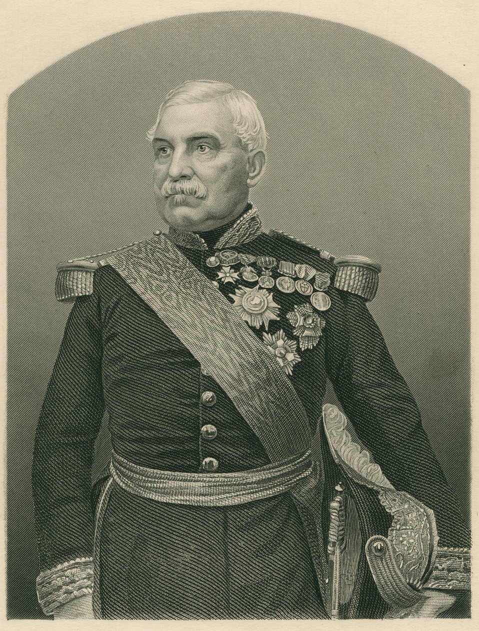 Aimable Jean Jacques Pelissier（1794-1864）马拉科夫公爵 作者 约翰·贾比斯（John Jabez）Edwin Paisley Mayall