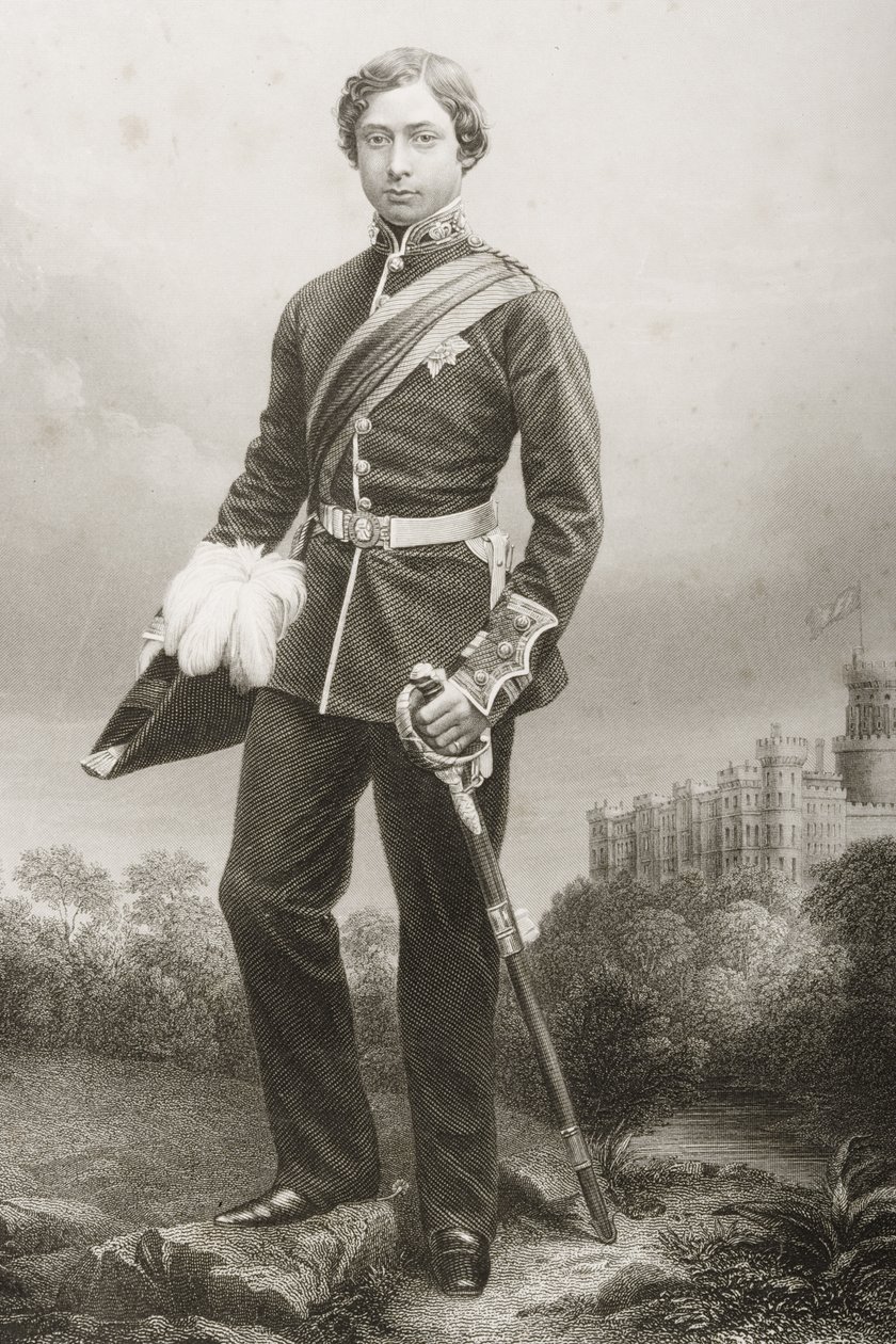 艾伯特爱德华（1841-1910）由DJ庞德拍摄的照片，来自1860年伦敦出版的“知名人物绘画室，第2卷” 作者 约翰·贾比斯（John Jabez）Edwin Paisley Mayall