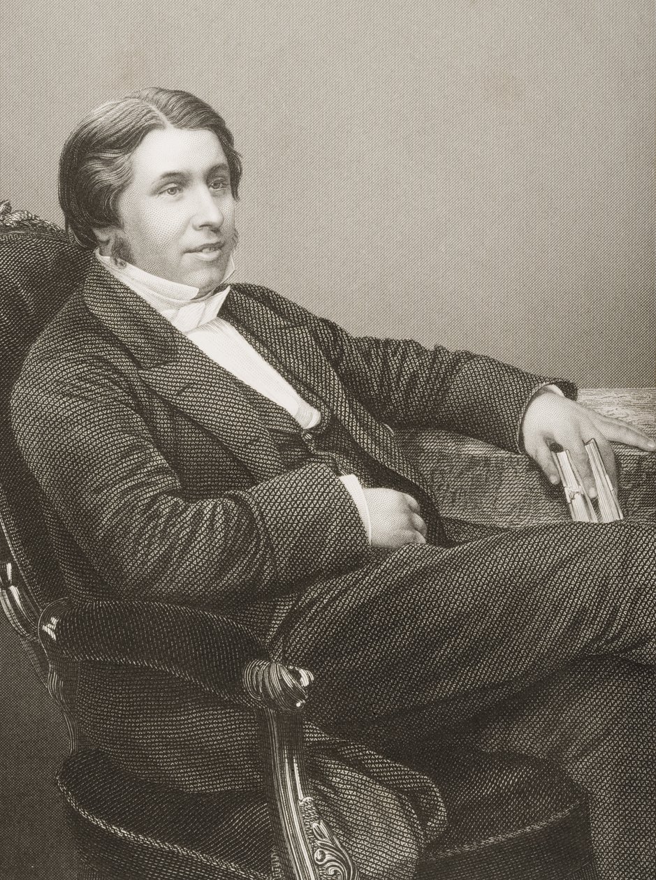 Charles Haddon Spurgeon（1834-92）由DJ Pound在1860年伦敦出版的“着名人物绘画室”第2卷上的一张照片上刻下 作者 约翰·贾比斯（John Jabez）Edwin Paisley Mayall