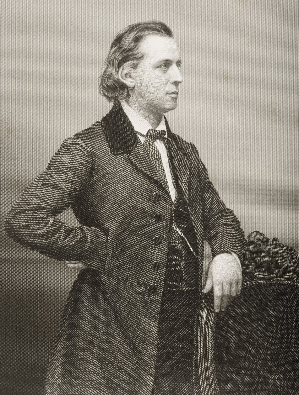 亨利沃德比彻（1813-1887）由DJ庞德拍摄的照片，来自1860年伦敦出版的“着名人物绘画室，第2卷” 作者 约翰·贾比斯（John Jabez）Edwin Paisley Mayall