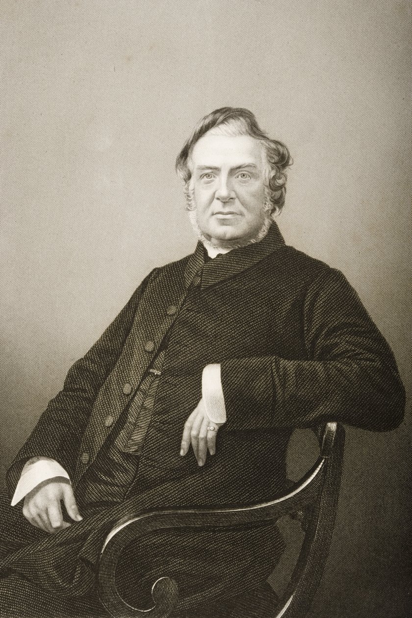 Hugh Stowell（1799-1845）由DJ Pound在1860年伦敦出版的“着名人物绘画室”第2卷中的照片上刻下 作者 约翰·贾比斯（John Jabez）Edwin Paisley Mayall