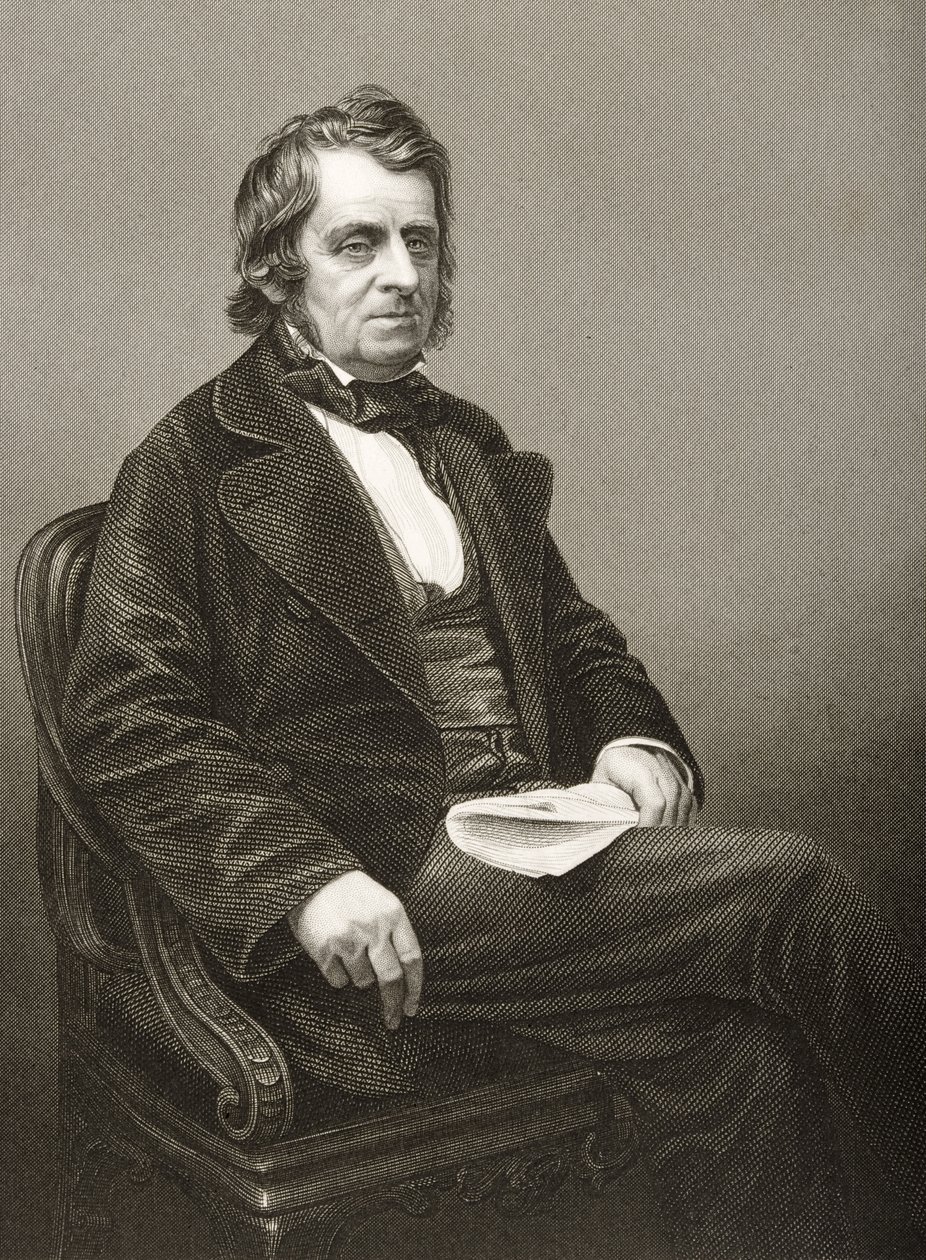 John Arthur Roebuck（1801-79）由DJ Pound在1860年伦敦出版的“着名人物绘画室”第2卷上的一张照片上刻下 作者 约翰·贾比斯（John Jabez）Edwin Paisley Mayall