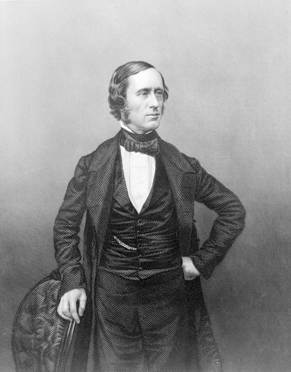 William Sterndale Bennett教授，来自1861年DJ Pound刻的“绘画室人物肖像画廊” 作者 约翰·贾比斯（John Jabez）Edwin Paisley Mayall