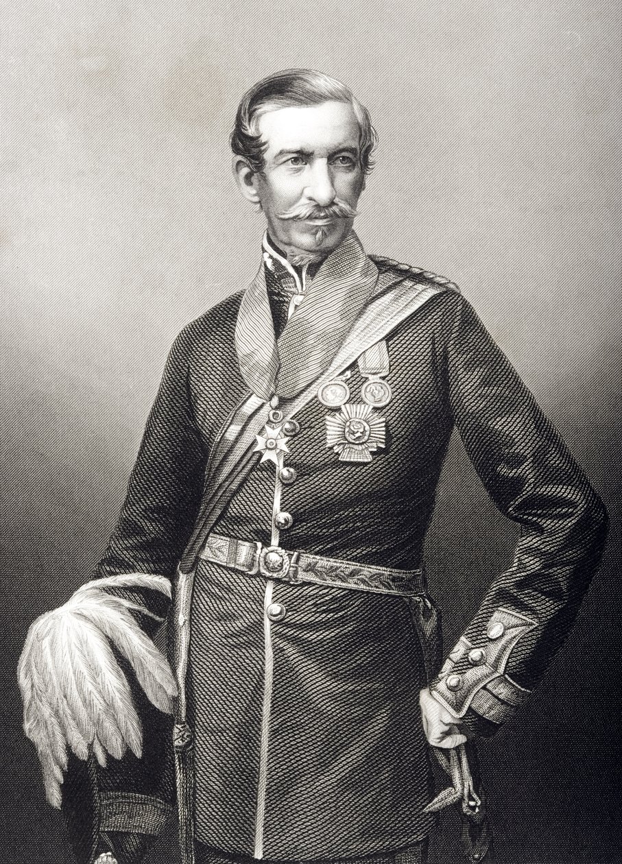 阿奇尔德·威尔逊爵士（1803-74）由DJ Pound在1860年伦敦出版的“着名人物绘画室”第2卷上的一张照片上刻。 作者 约翰·贾比斯（John Jabez）Edwin Paisley Mayall