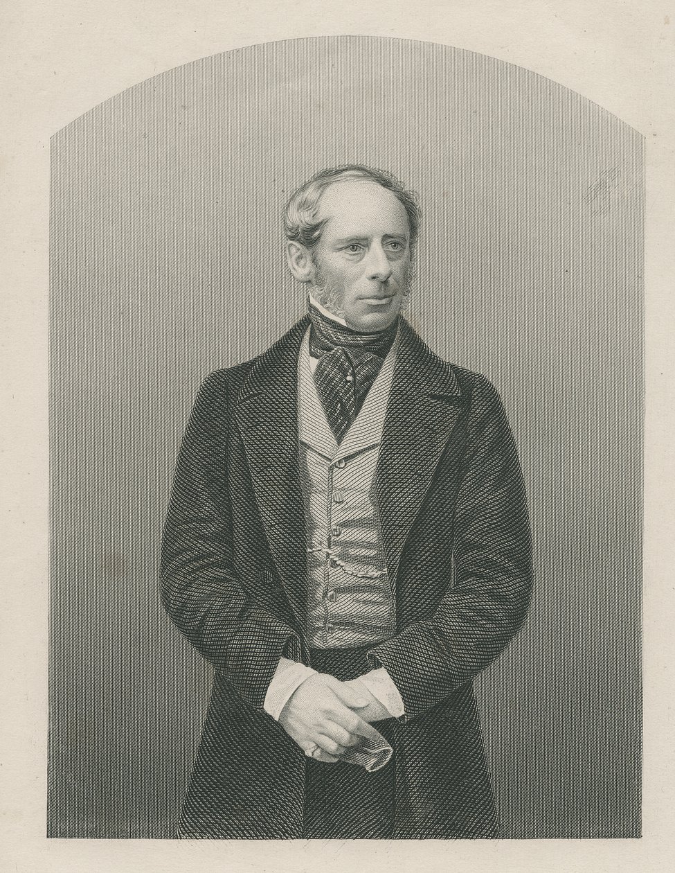 约翰·萨默塞特·皮克顿爵士（Sir John Somerset Pakington）在1860年的“知名人物绘画室”第2卷中拍摄的DJ Pound 作者 约翰·贾比斯（John Jabez）Edwin Paisley Mayall