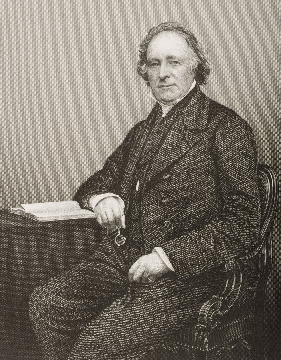 托马斯宾尼（1798-1874）由DJ庞德拍摄的照片，来自1860年伦敦出版的“知名人物绘画室，第2卷” 作者 约翰·贾比斯（John Jabez）Edwin Paisley Mayall