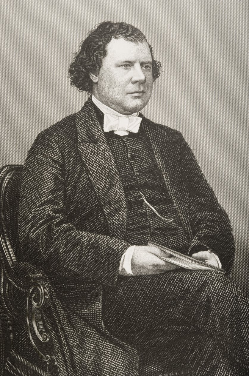 William Morley Punshon（1824-81）由DJ Pound在1860年伦敦出版的“着名人物绘画室”第2卷上的一张照片上刻下 作者 约翰·贾比斯（John Jabez）Edwin Paisley Mayall