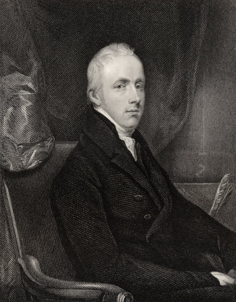 乔治·霍华德，第6任卡莱尔伯爵，由TA Dean（fl.1773-1840）镌刻，来自&39;国家肖像画廊，第二卷&39;，于1835年出版 作者 约翰·杰克逊