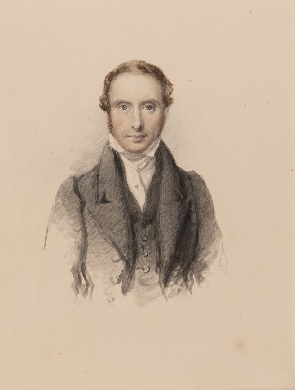 Samuel Prout的肖像，1820年（纸上的wc） 作者 约翰·杰克逊