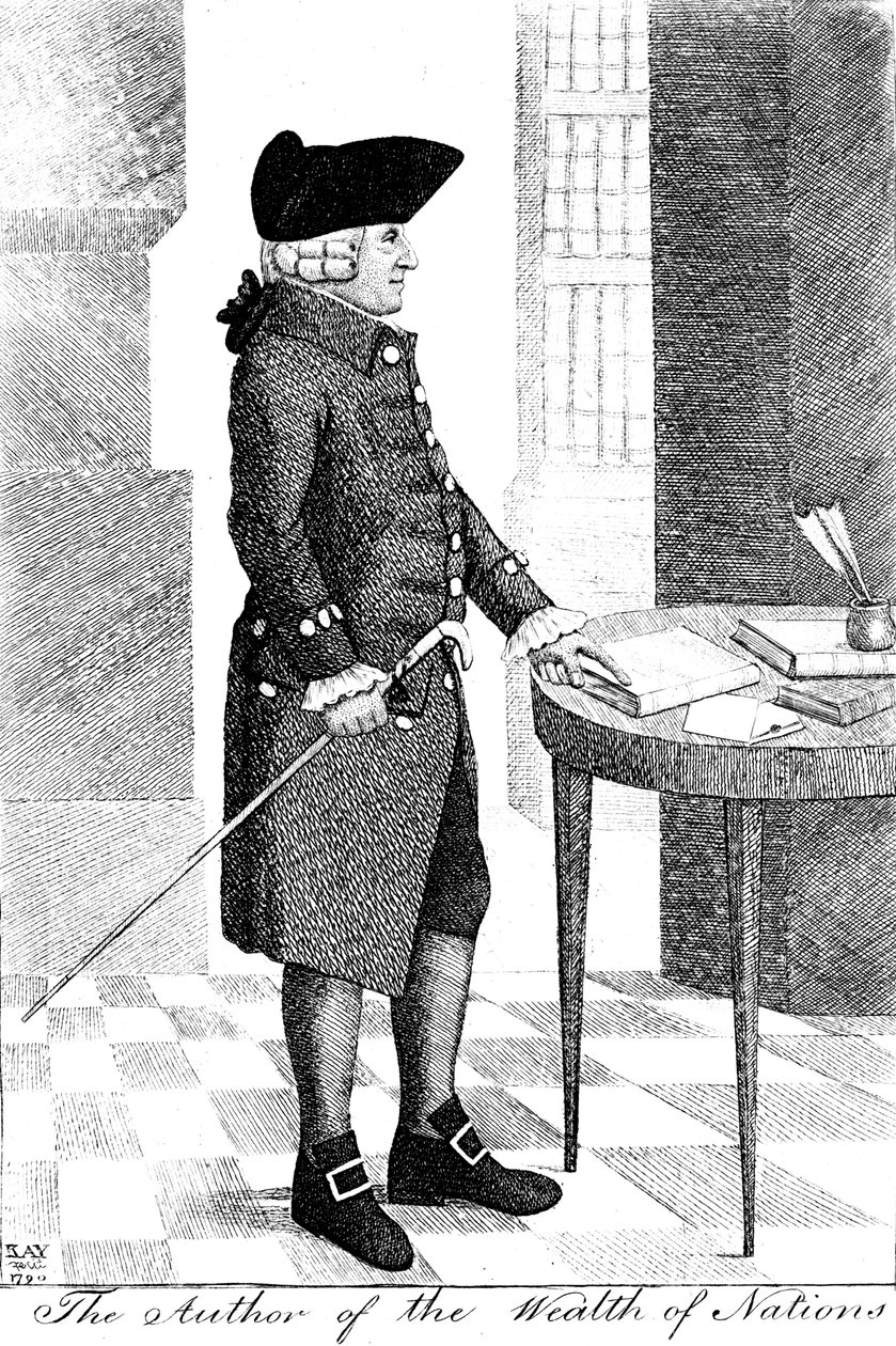 亚当·斯密（Adam Smith）1723-1790年，苏格兰哲学家和经济学家，1790年 作者 约翰·凯