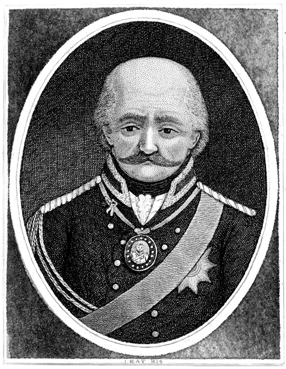 普鲁士将军吉布哈德·勒贝雷希特·冯·布吕歇尔（Gebhard Leberecht von Blucher），1814年 作者 约翰·凯