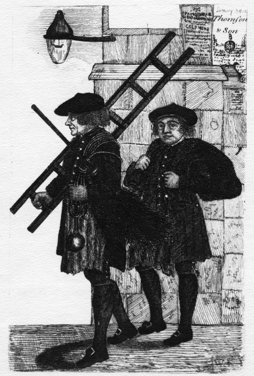 The City Tron Men，来自John Kay的&39;Kay&39;s Edinburgh Portraits&39;的插图，出版于1830年代 作者 约翰·凯