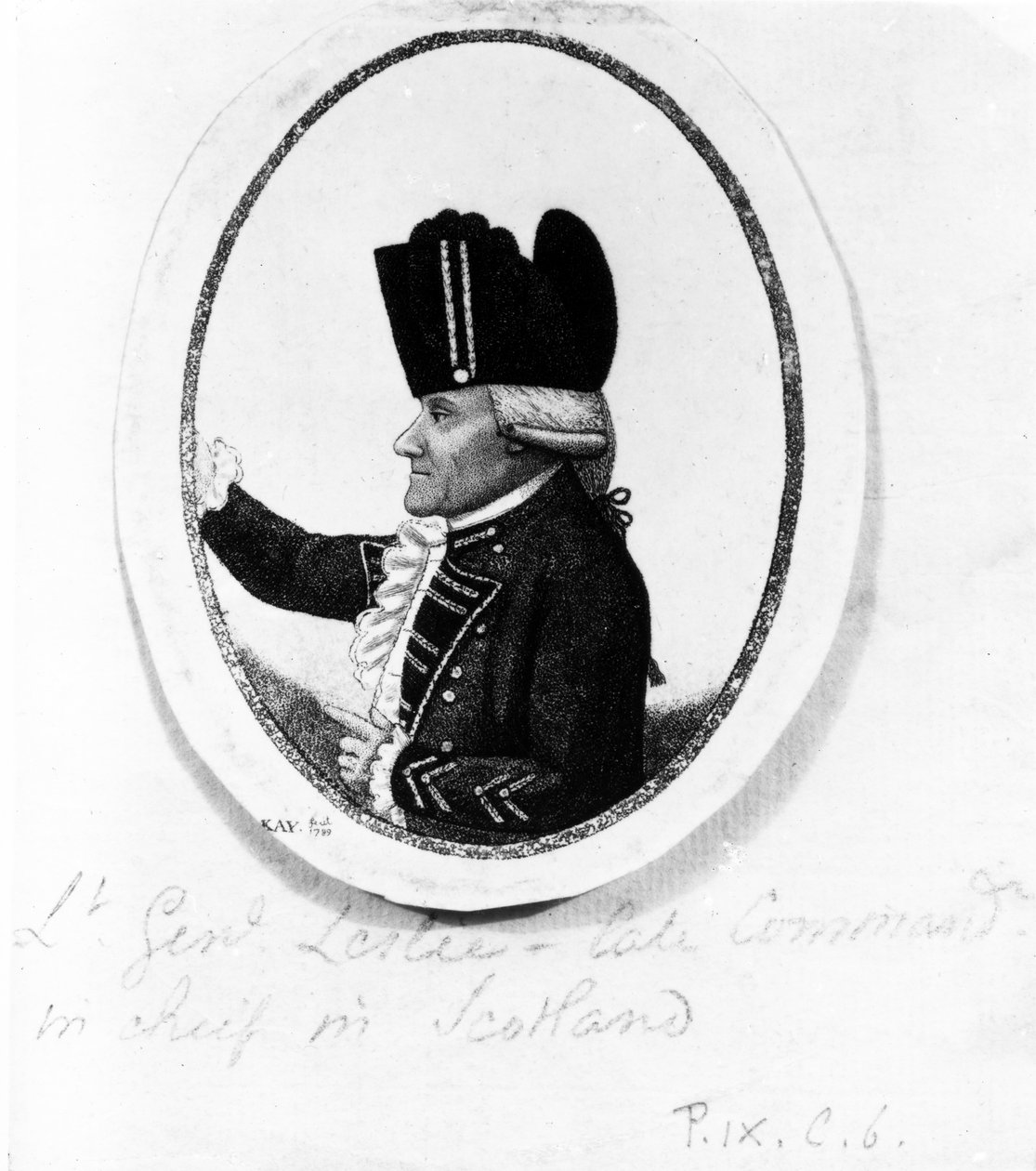 Hon。亚历山大莱斯利（第九军团），插图来自&39;Kays Portraits&39;，1789年 作者 约翰·凯