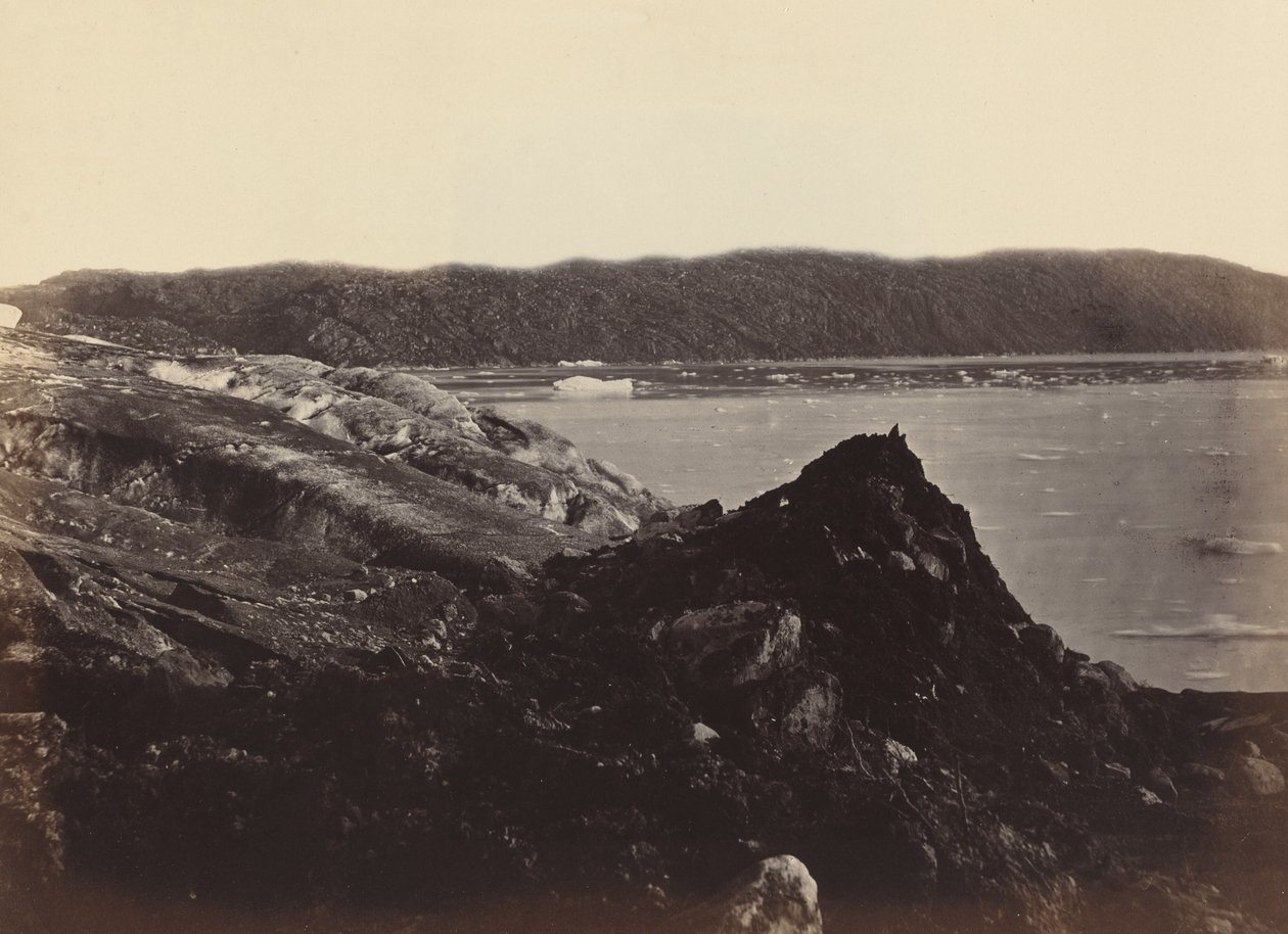 The Arctic Regions：第36号。所见的冰川流动或被迫下降..., 1869年 作者 约翰·邓莫尔