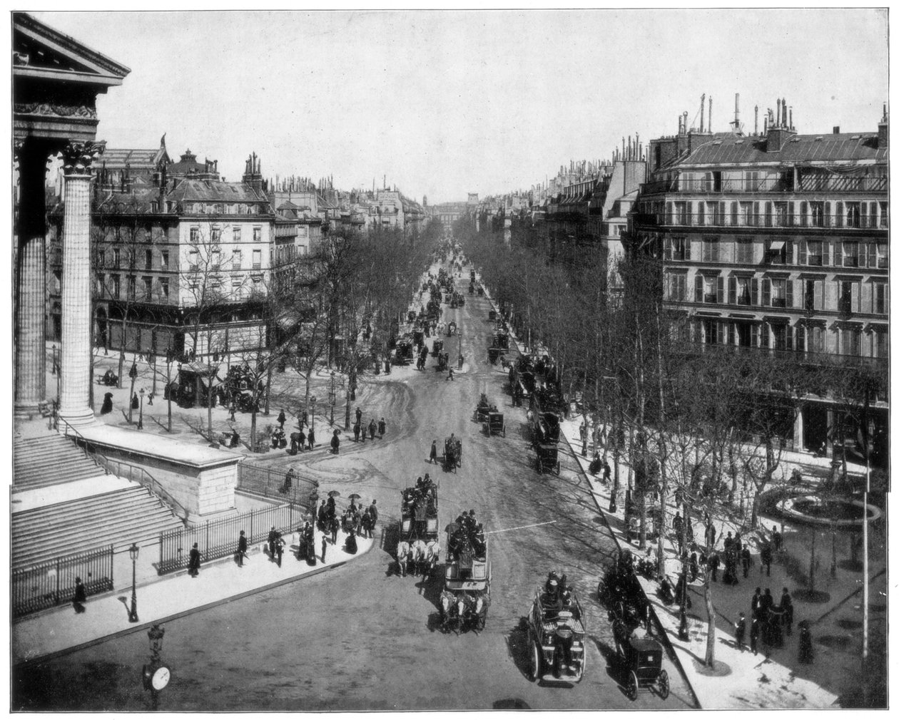玛德琳大道（Boulevard de la Madeleine），巴黎，十九世纪末 作者 约翰·斯托达德
