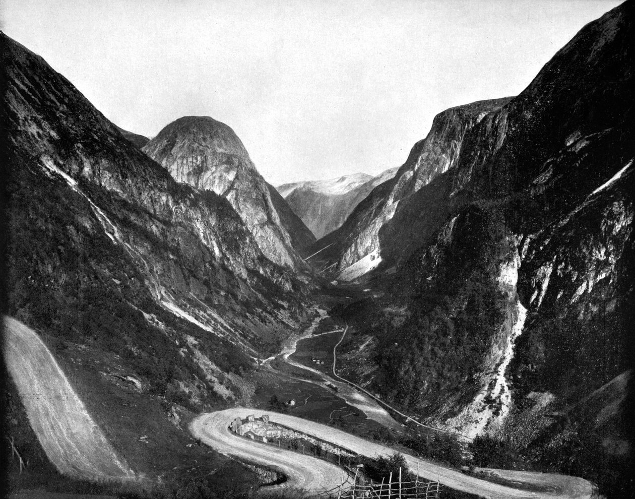 Naerodal Pass，挪威，1893年。 作者 约翰·斯托达德