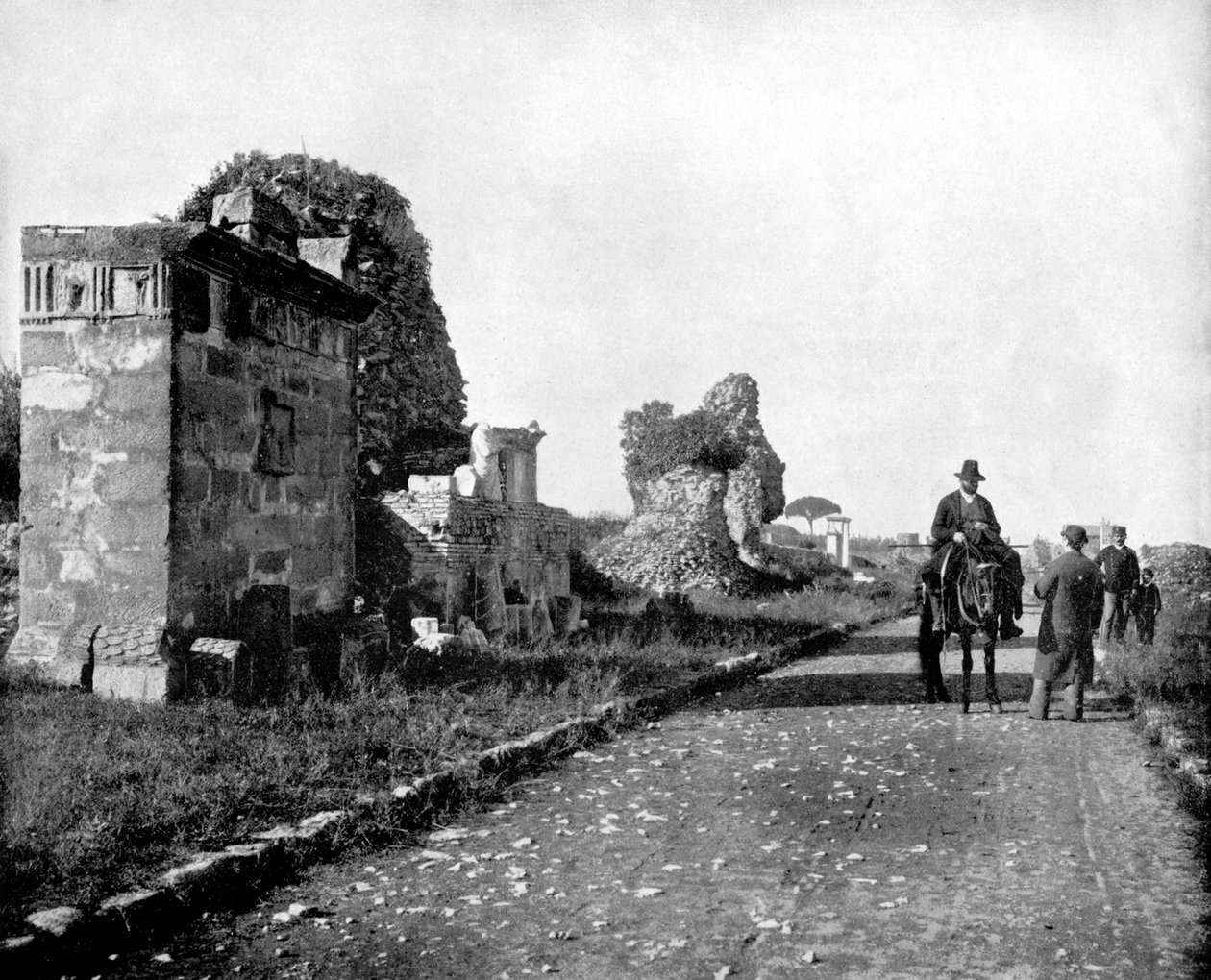 阿皮亚路（Appian Way），罗马，1893年。 作者 约翰·斯托达德